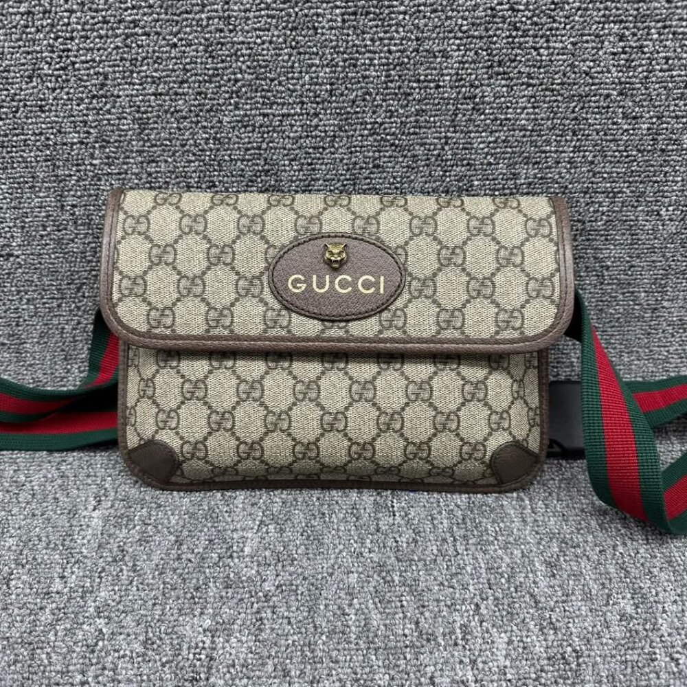 GUCCI Neo Vintage Brown Canvas Belt Bag 599-030825 - Picture 2 of 16